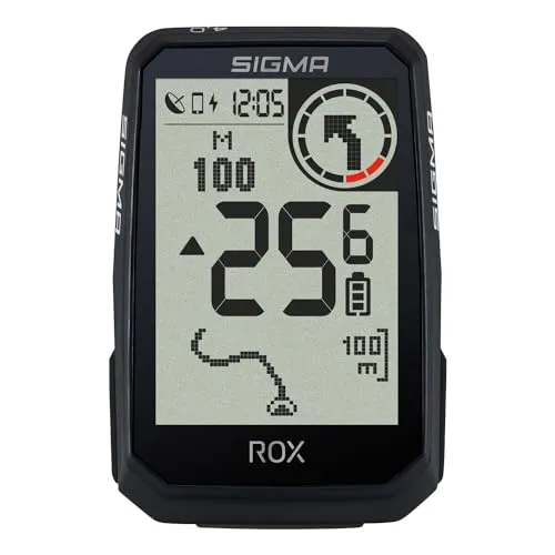 SIGMA ROX 4.0 Endurance Black - Kabelloser GPS Fahrradcomputer - Fahrradcomputer mit 41h Akkulaufzeit und 30 Funktionen wie Re-Routing, ideal für E-Bikes und lange Touren. Einfach zu montieren dank werkzeugloser Halterung.