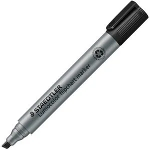 Staedtler Flipchartmarker Lumocolor 356 B, Keilspitze, Strichbreite 2-5 mm, schwarz