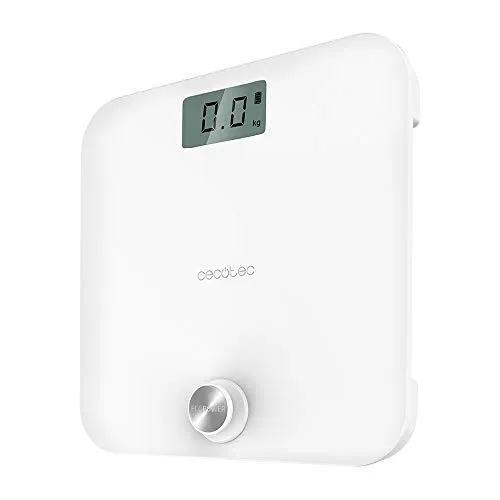 Cecotec Báscula de baño Surface Precision EcoPower 10000 Healthy. Con pulsador, Superficie de vidrio templado de alta seguridad, Sensores de precisión
