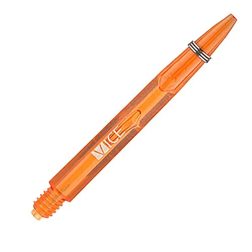 ONE80 Proplast Vice Shaft Dartschäfte mit Federring in verschiedenen Designs (Orange, Medium - 48 mm)