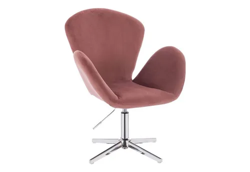 SVITA BROOX Drehstuhl mit Armlehnen - Höhenverstellbarer Loungesessel in Rosa - Bürostühle - Bequemer Samt-Drehstuhl mit Armlehnen, stufenlos höhenverstellbar für optimalen Komfort in jedem Raum.