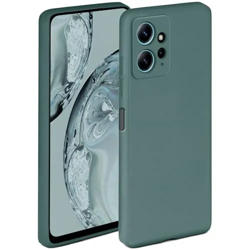 ONEFLOW Soft Case für Redmi Note 12 (4G) Hülle aus Silikon mit Kameraschutz, Silikonhülle mit erhöhtem Schutz fürs Display, Backcover Schutzhülle, weiche Handyhülle, Petrol