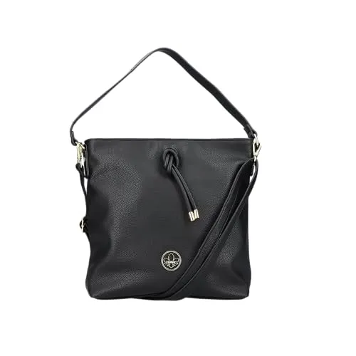 Rieker Damen H1514 Hobo Bag, Schwarz - Stilvolle Schultertasche - Damen-Schultertaschen, aus hochwertigem Synthetik mit sicherem Reißverschluss, ideal für den Alltag.
