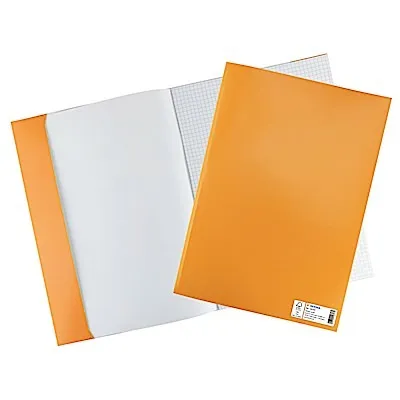 HERMA 19747 Heftumschlag A4 - Extra starker Karton in Orange, idealer Schutz für Schulhefte und Dokumente mit Namensfeld