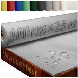 DecoHomeTextil Tischdecke Rolle Vliesstoff 100 cm x 2500 cm - Wasserabweisende Tischdecke in Grau, ideal für Feste und Events, langlebig und pflegeleicht.