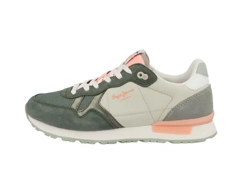 Pepe Jeans Brit Camp Damen Sneaker – Bequeme Freizeitschuhe - Modischer Damen Sneaker aus strapazierfähigem Veloursleder, atmungsaktiv und mit herausnehmbarer Innensohle für optimalen Komfort. Ideal für jeden Anlass.