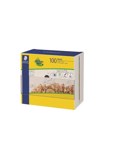Staedtler Dispenser Noris HB - 100% PEFC - Utensilien zum Schreiben und Zeichnen, umweltfreundlich aus Upcycled Holz und besonders bruchsicher für müheloses Schreiben und Zeichnen.