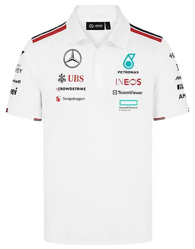 Mercedes AMG Petronas Poloshirt F1 Team RP – Sportliches Motorsport Polo in Weiß