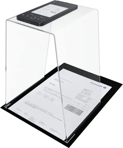 JOURIST ScanStand – Wackelfreies Scannen von Dokumenten - Handy- & Smartwatch-Zubehör für wackelfreie Scans bis A4, inklusive schwarzer Matte zur optimalen Ränder-Erkennung und sofortigem Einsatz.