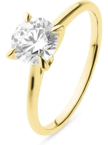 CHRIST Diamantring mit 1 Lab Grown Diamant in Gelbgold 56 - Eleganter Damenring aus Gelbgold 585 mit einem funkelnden Lab Grown Diamanten (1 ct). Ideal für besondere Anlässe und als zeitloses Schmuckstück. Polierte Oberfläche für einen strahlenden Glanz.