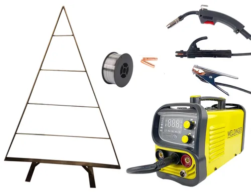 MAG-Fülldrahtschweißgerät WELDINGER M130 mini FLUX + Bausatz Weihnachtsbaum 9tlg