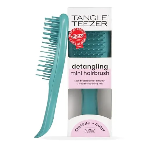 Tangle Teezer Ultimate Detangler Klein– Für Nasses & Trockenes Haar – Entwirrungsbürste für Alle Haartypen – Perfekte Haarbürste für Kinder & auf Reisen – Türkis