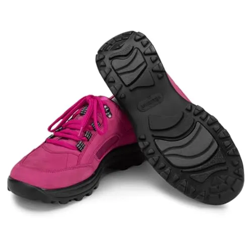VITAFORM Damen Wanderschuhe – Wasserabweisende Nubuk-Leder Trekking-Schuhe - Bequeme Damenwanderschuhe mit rutschfester Sohle und austauschbarem Luftpolster-Fußbett, ideal für alle Outdoor-Aktivitäten. Hochwertige Materialien garantieren Stabilität und Komfort.