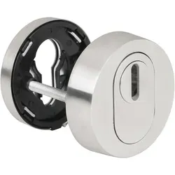 Schutz Rosette Kernziehschutz KZS PZ Edelstahl - Türsicherungen, 1 Paar mit 14mm Zylinderabdeckung für optimalen Schutz gegen Aufbohren und Einbruch.