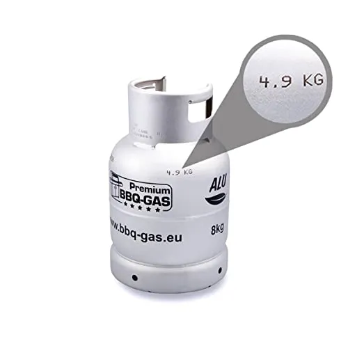 Alugas Premium BBQ Gas Alu Flasche 8 kg Propangas Gasflasche Grill Camping