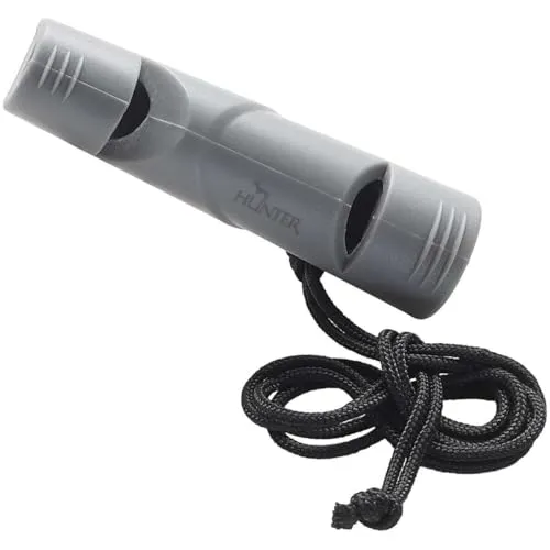 HUNTER JULA Doppeltonpfeife, mit Zwei Verschiedene Töne, 7 x 2 cm, grau Größe one-Size