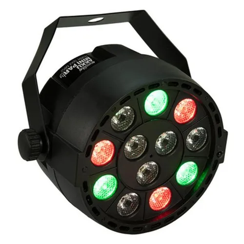 Eurolite AKKU Mini PARty RGBW Spot MK2 - Lichttechnik mit DMX-Scheinwerfer und 12 x SMD 1-W-LED für lebendige Farben. Ideal für mobile Einsätze dank 4 Stunden Akku-Laufzeit und USB C Stromanschluss.