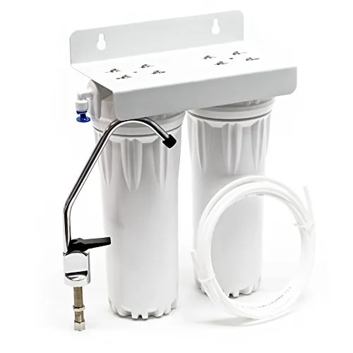 Naturewater NW-PR302 2 Stufen Wasserfilter - Industrielle Filtration – Beseitigt Sand, Rost und Chlor mit 5 µ Filterfeinheit für reines Trinkwasser, inklusive einfacher Installation und ohne Chemie.