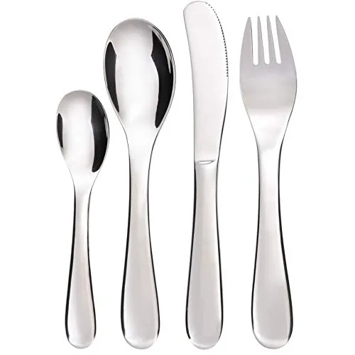 GRÄWE Kinderbesteck, Edelstahl Besteckset, Kindergabel, Kinderlöffel, Kindermesser, ab 3 Jahren, Geschenkverpackung