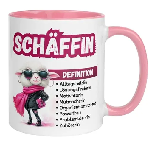 Chefin Tasse Geschenk Büro | SCHÄFFIN – Definition | Lustige Kaffeetasse für Chefin als Vorgesetzte | Wertschätzung Geschenkidee Chefinnen – Humor Büro Alltag