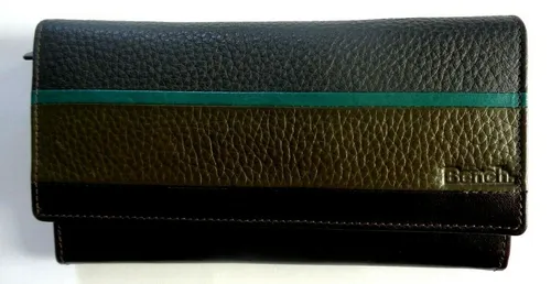 Bench Geldbörse RFID Leder 18,5 cm - Damen-Geldbörse aus hochwertigem Leder mit RFID-Schutz, bietet Platz für bis zu 15 Kreditkarten und hat ein praktisches Reißverschlussfach.