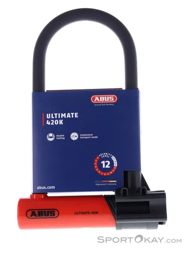 ABUS Ultimate 420K Bügelschloss 23cm, schwarz/rot