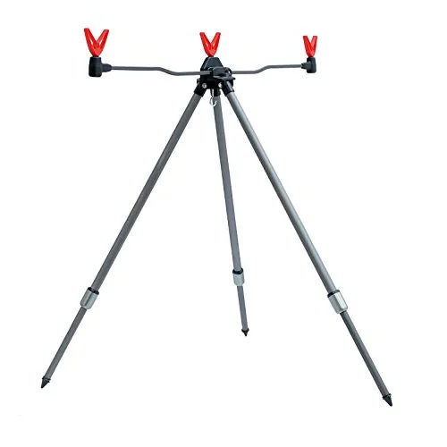 Jenzi Rutenauflage Tripod mit 3 Rutenauflagen - Robuster Rutenständer aus hochwertigem Material, flexibel einstellbar von 60 bis 100 cm, ideal für Angler, die Komfort und Stabilität schätzen.