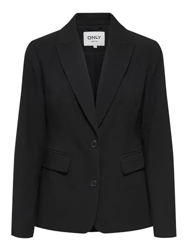 ONLY Blazer in Schwarz - 36 - Business-Mode mit Reverskragen und eleganter Knopfleiste, ideal für einen professionellen Look im Büro oder bei Meetings.