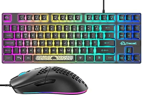 Kabelgebundene UK-Layout Gaming-Tastatur und -Maus