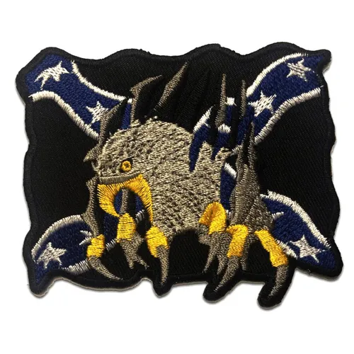 Aufnäher / Bügelbild - Adler Fahne Flagge - schwarz - 8,5 x 6,6 cm