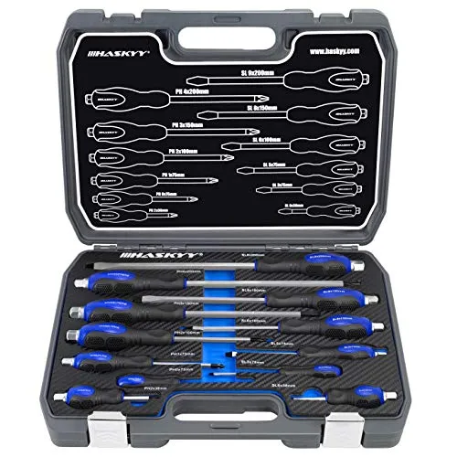 tlg. Schraubendreher Schraubenzieher Set I MAGNETISCH I Werkzeug Satz I KREUZ + SC 12