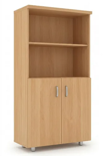 Moderner Aktenschrank aus Holz für Büro und Arbeitszimmer - Praktischer Aktenschrank mit 2 Regalfächern, ca. 80 x 40 x 160 cm groß. Ideal für eine ordentliche Büroorganisation, bietet er ausreichend Platz für Dokumente und Akten.
