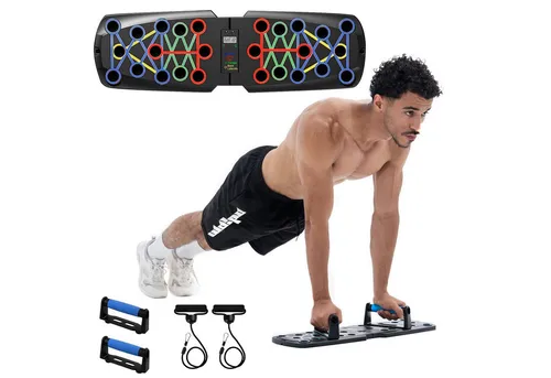 CITYSPORTS PRO Liegestützgriffe Set mit Widerstandskabel