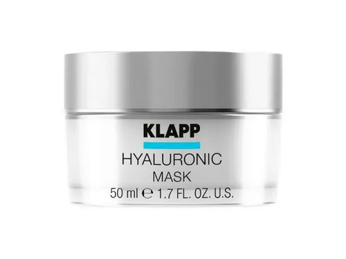 KLAPP HYALURONIC Mask 50 ml - Maske und Peeling mit 4-fach aktiver Hyaluronsäure für intensive Feuchtigkeit und Hautstraffung. Ideal zur Vitalisierung und für einen strahlenden Teint, geeignet für alle Hauttypen.
