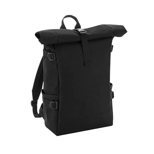 BagBase BG858 Block Roll-Top Backpack - Daypacks mit gepolsterter Laptop-Hülle für Geräte bis 17