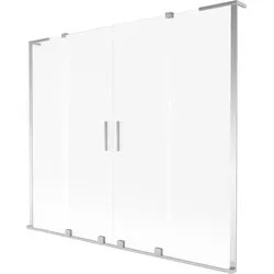 Mexen Velar L Duo Badewannenfaltwand 180 x 150 cm, matt, Chrom
