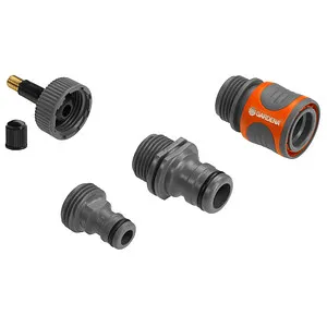 GARDENA Sprinklersystem Entwässerungsventil-Set 02770-20 - Garten- und Grünflächenpflege: Entwässerungsventil-Set schützt vor Frostschäden, inklusive genormtem Auto-Luftventil und drei Aufsätzen für verschiedene Systeme.