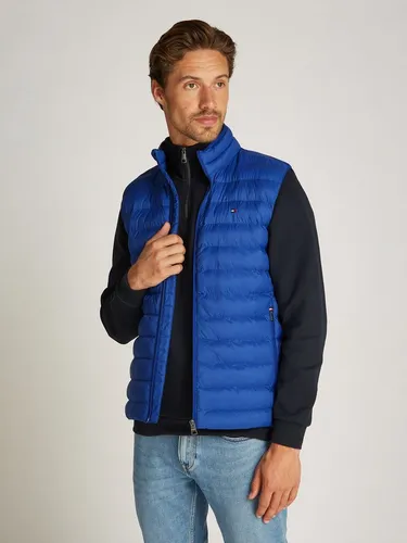 Tommy Hilfiger Herren Weste Packable Recycled Vest - Herren-Westen aus recyceltem Material, mit praktischem Stehkragen und zwei Reißverschlusstaschen für höchsten Tragekomfort.