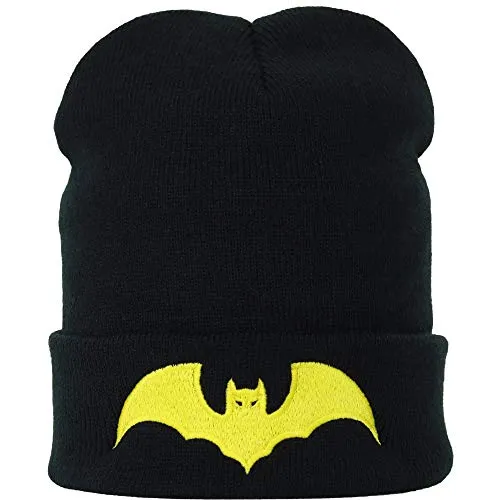 EXPRESS-STICKEREI Strickmütze Kinder Premium Beanie Wollmütze mit Stickerei Unisex Mütze | Kinder Wintermütze/Wollmütze mit Krempe | dehnbar Beanie Accessoire | schwarz Streetwear
