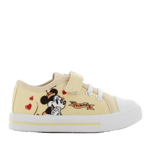 Leomil Disney Minnie Schuhe Mädchen Kinderschuhe 28, Ideal for Schule und Freizeit, Beige