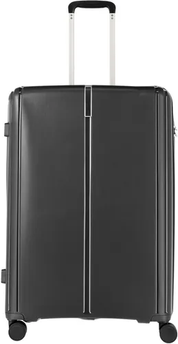 Travelite 4-Rad Trolley L Vaka Black - Schwarz - Koffer aus robustem Polypropylen, ideal für Vielflieger. Mit TSA LOCK®, 4 Doppelrollen und elastischen Packgurten für optimale Organisation. Eleganter Begleiter für jede Reise!