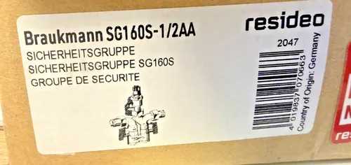 Resideo Honeywell Sicherheitsgruppe SG160S Messing 1/2 Zoll von Honeywell