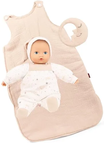 Götz 2491525 Baby Pure Lullaby mit Sound Puppe Geschenkbox – 33 cm große Erstlingspuppe ohne Haare, Blaue Augen – waschbare Babypuppe – ab 0 Monaten Jahren