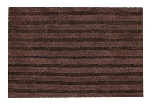 Kleine Wolke Badematte Cord 70x120 cm - Badteppich mit rutschhemmender Beschichtung und Hoch-Tief-Effekt, ideal für Fußbodenheizung. Verleihen Sie Ihrem Bad mit diesem stilvollen, nussbraunen Design eine Wohlfühloase.