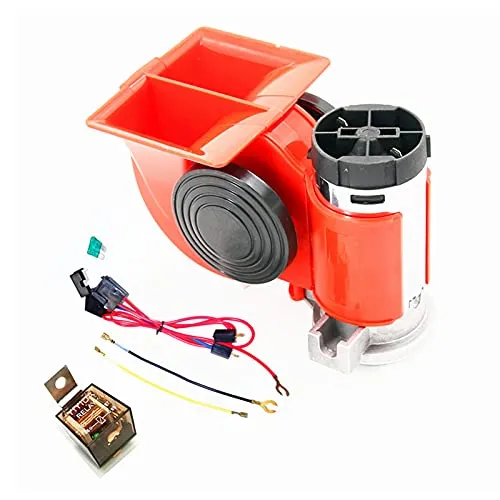 YIYIDA Auto air horn dual trompete super laute schnecke elektrische pumpe sirene, Lautsprecher chrom zink aluminium Autohupe mit kompressor für jeden 12V auto lkw lkw SUV boot motorrad busse