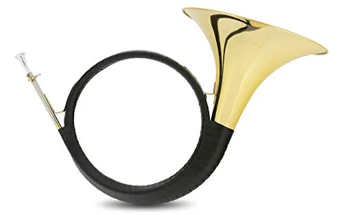 Classic Cantabile PH-400 Bb-Parforcehorn - Jagdhorn mit Kluppenzug - Hochwertiges Bb-Parforcehorn ohne Ventile, aus klar lackiertem Messing, ideal für Jagdsignale. Inklusive Mundstück und Leichtkoffer für einfachen Transport.