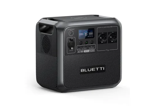 BLUETTI Stromerzeuger AC180 - Tragbare Powerstation 1800W - Powerstations mit 1152 Wh, ideal für Camping und Reisen. Umweltfreundlich, leise und kosteneffizient, mit 5 Jahren Garantie und vielseitigen Anschlussmöglichkeiten.