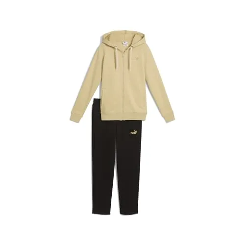 PUMA Metallic Jogginganzug mit Kapuze Damen - Trainingsbekleidung mit warmCELL Technologie für kuschelige Wärme und verstellbarem Kordelzug für individuelle Passform – ideal für entspannte Momente oder leichte Workouts.