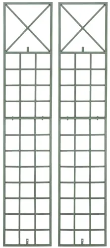 CLP 2er Set Rankgitter Trigo - Wandbefestigung für Kletterpflanzen - Pflanzenkästen & Spaliere - Das lackierte Metall-Rankgitter Trigo bringt Ihre Wandflächen mit Rosen und Kletterpflanzen kreativ zur Geltung.