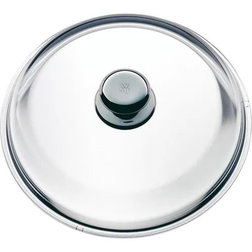 WMF Glasdeckel 20 cm – Pfannendeckel mit Metallknauf - Zubehör Kochgeschirr, hochwertiger Glasdeckel für effizientes Kochen und Sichtkontakt, ideal für Kochtöpfe und Pfannen.